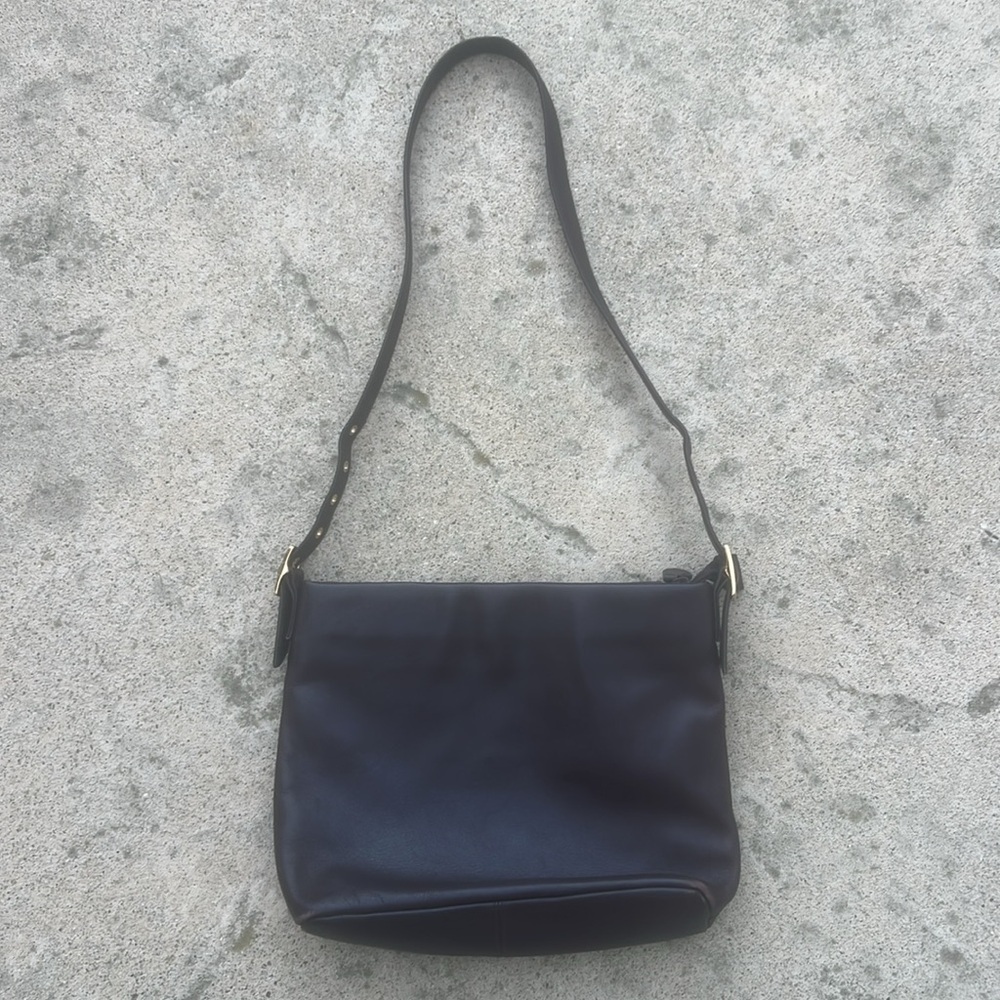 Etienne Aigner Rich Brown Leather Shoulder Handbag Purse